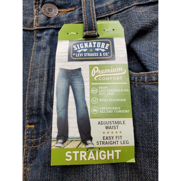 Levi's Jeans Boys Size 12 Blue Denim 100% Cotton Pockets Flat Front Straight Leg - Picture 7 of 11